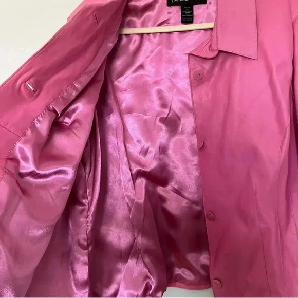 Lane Bryant pink leather Barbiecore jacket 22/24 - Picture 4 of 6